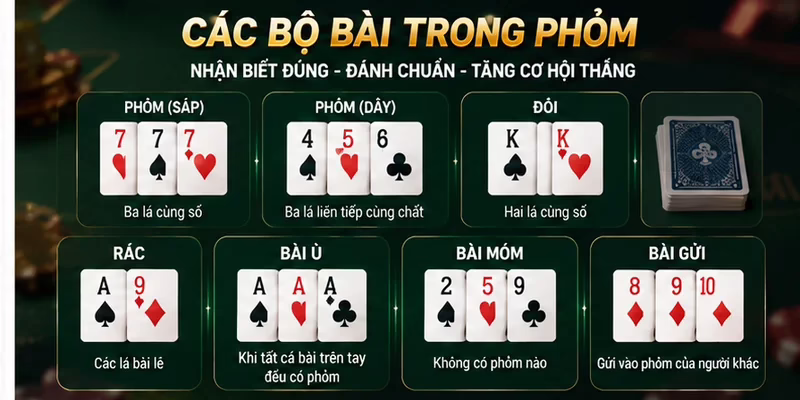 các bộ bài trong phỏm